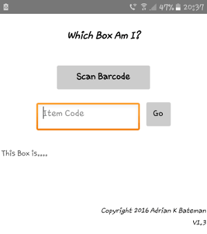 Screenshot of STB Type application